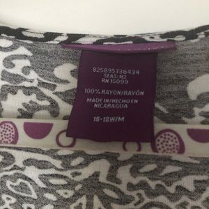 Print top. Black and white, very light material.